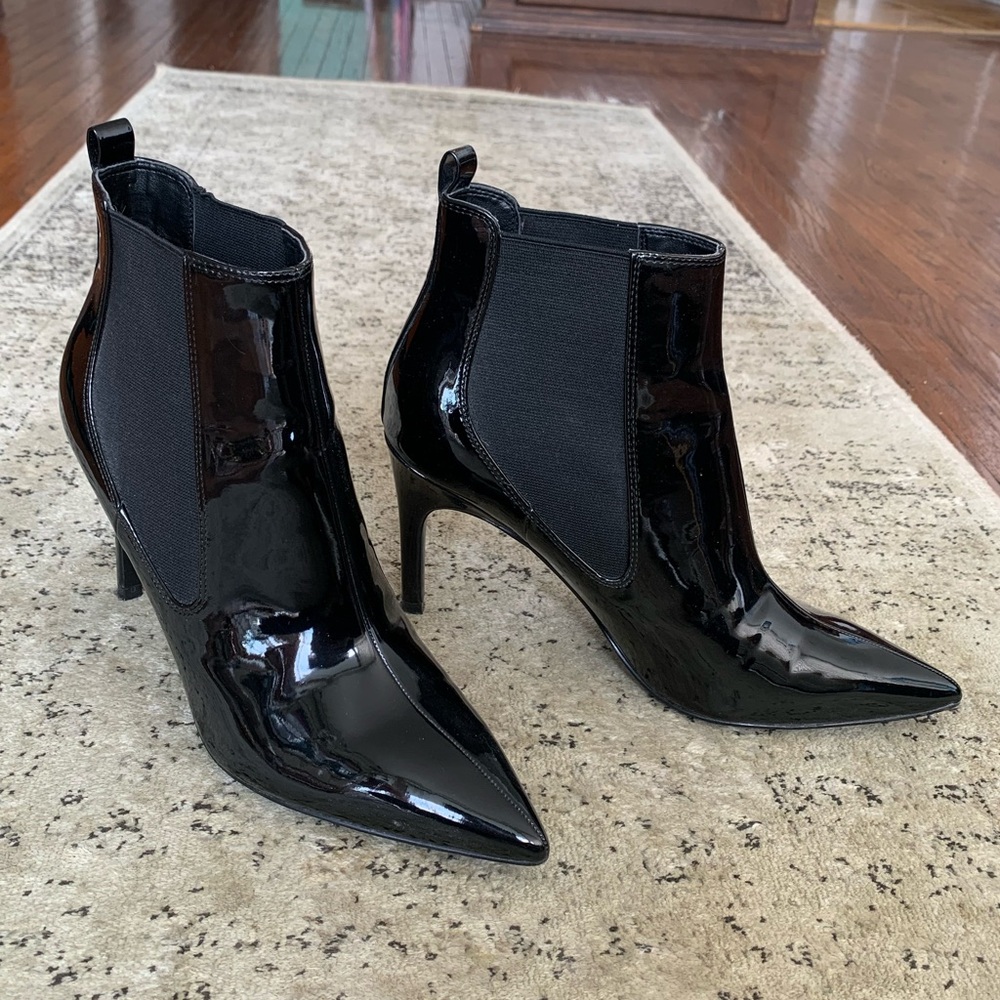 Nine West patent leather booties
